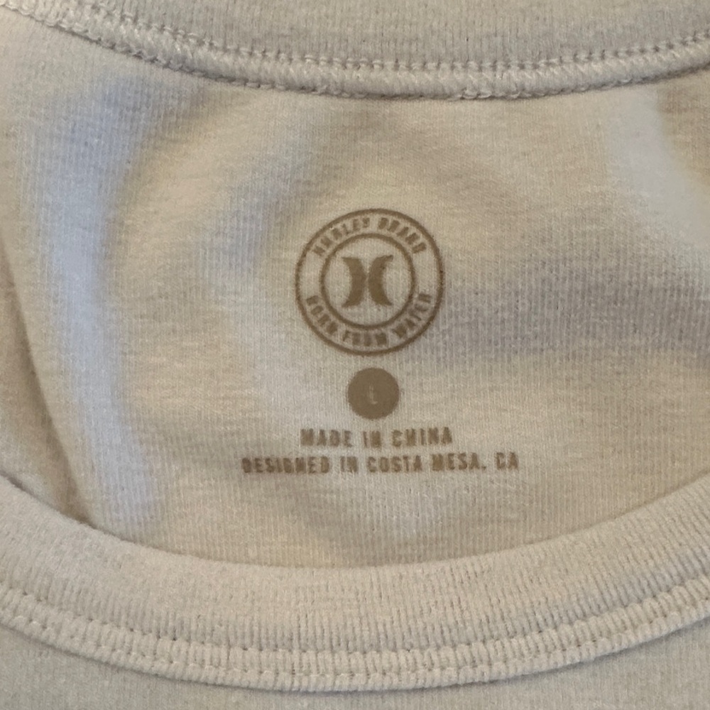 Hurley White Tank Top Beach Palm Trees Summer - Picture 2 of 5